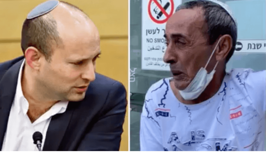 בנט בשיחה עם אביו של הלוחם שנפצע